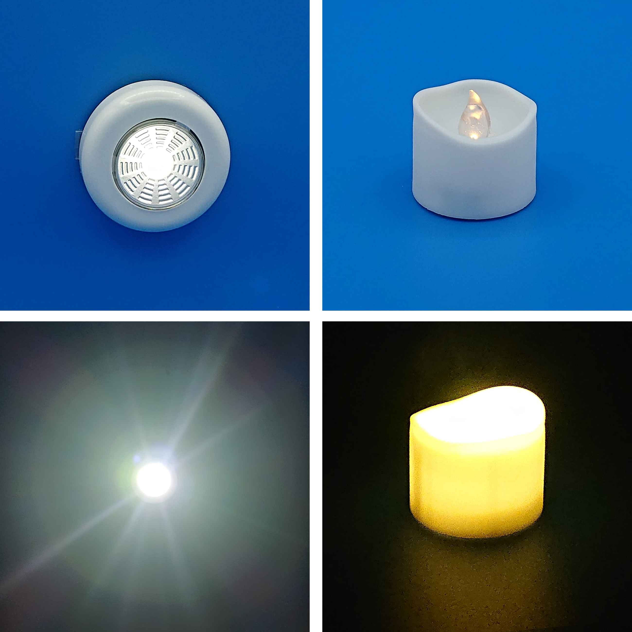 部屋の明かりを落として、ライトをつけ、ライトに視線を合わせます