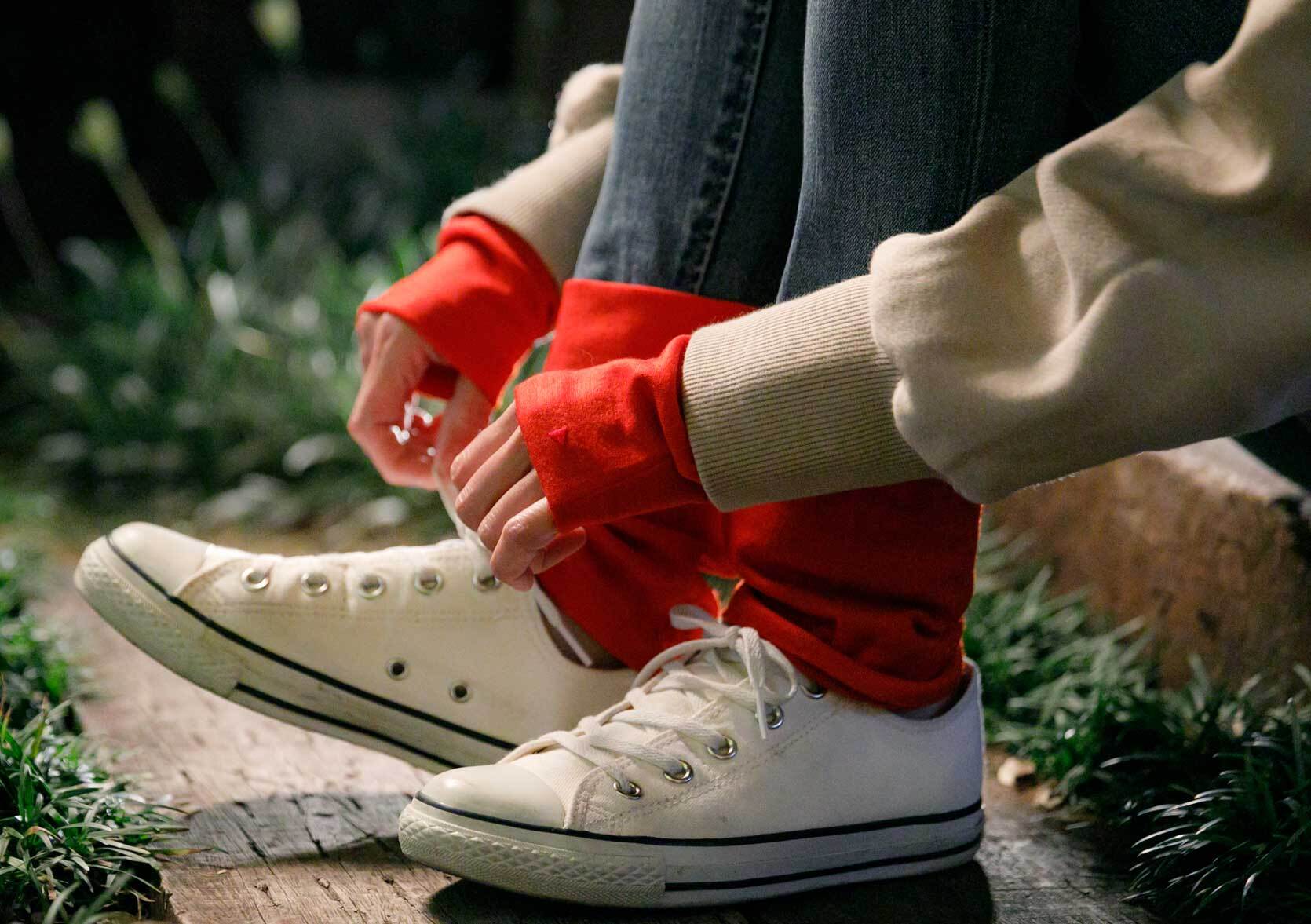 レッグウォーマーとのコーディネート