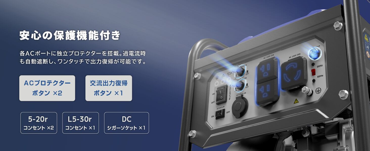 インバーター発電機 GH4500i 定格出力4.0kVA オープン型 ガソリン発電