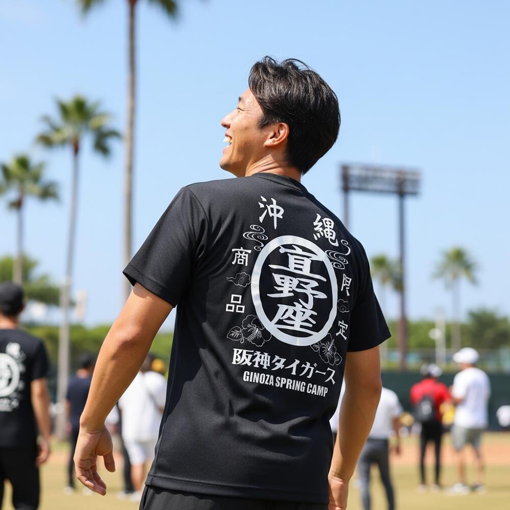 阪神タイガース球団承認 ☆沖縄 宜野座Tシャツ☆ 限定商品 ドライ