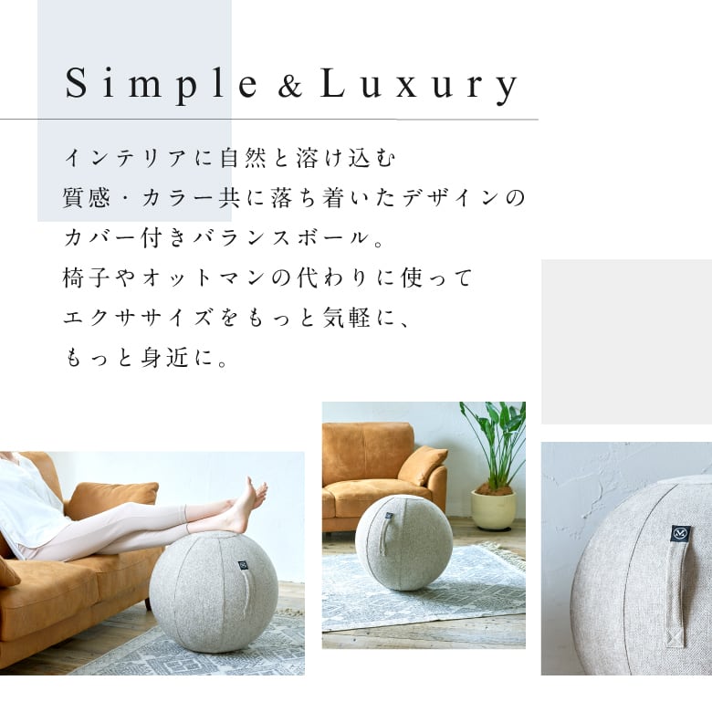 MIVIOS バランスボール シェリア 55cm サンドベージュ MVS355 | ALINCO