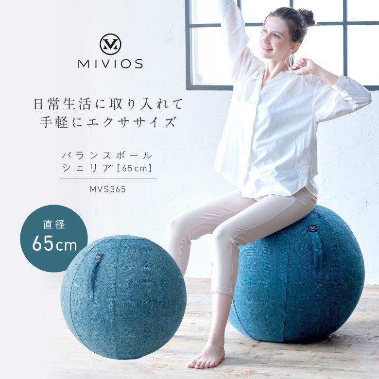 MIVIOS バランスボール シェリア 65cm ロイヤルブルー MVS365 | ALINCO