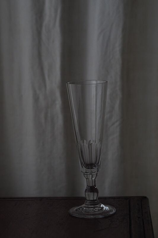 アンティークフルート型グラス-antique champagne glass_2