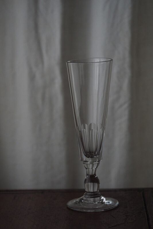 アンティークフルート型グラス-antique champagne glass_2