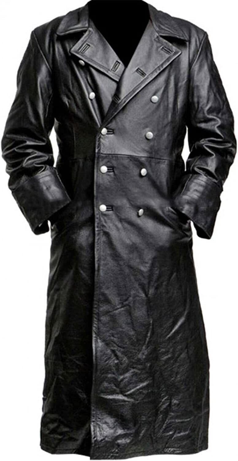 羊革ドイツ風ロングコートメンズ Sheep Leather German Style Long