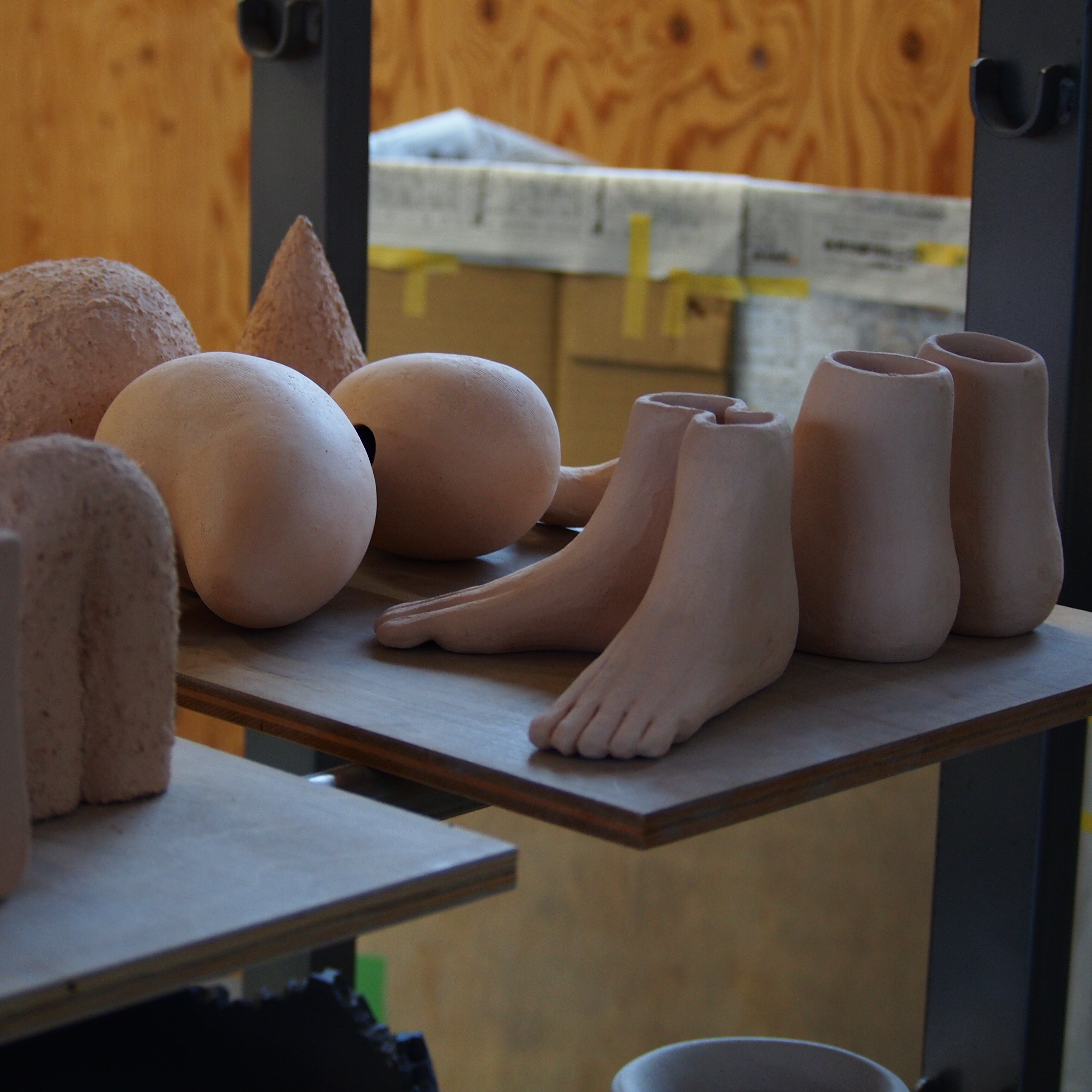 素焼き後。