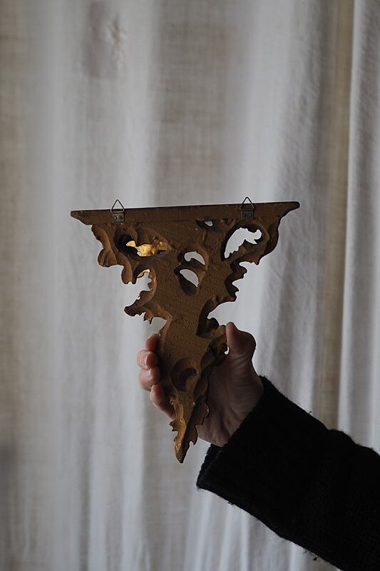 イタリア ゴールドギルド小棚-antique wall shelf | アンティーク