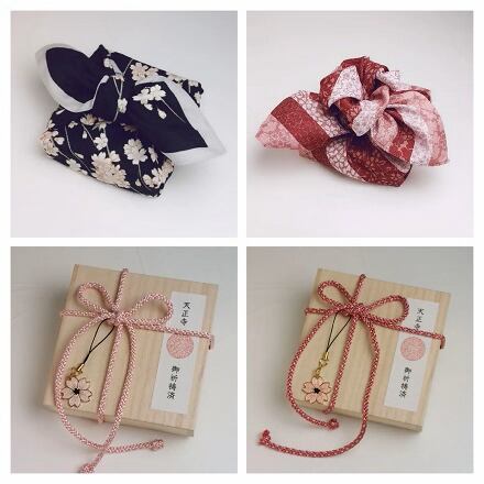 大切な方にこそ贈りたい「風呂敷包み」の商品。手包みは、丁寧な手仕事の温もりが思いを伝えます。