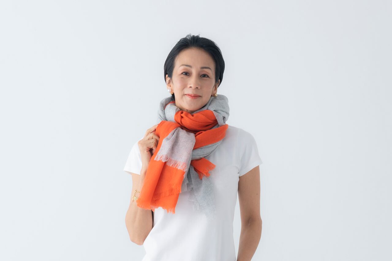 2枚組み合わせて（オレンジ×グレー）