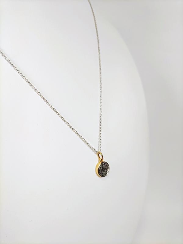 スチールシルバー　あずきチェーン1.0mm