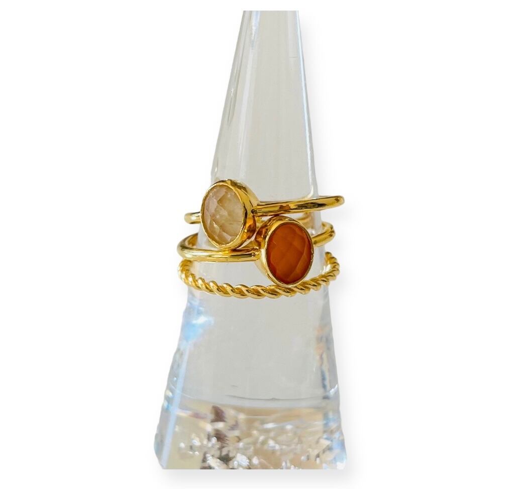 ルチルクォーツ×カーネリアン