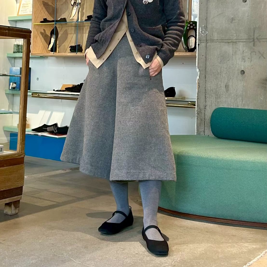 ☆Öffen☆新品・フラットシューズ square・ONESTRA square-ONESTRA / BLACK & NAVY | Offen