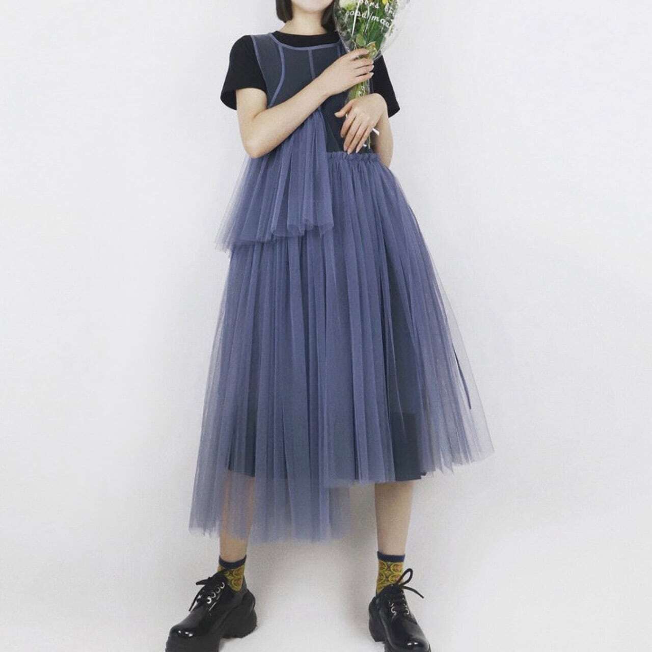 Mesh Fairy Irregular Dresses <4colors>