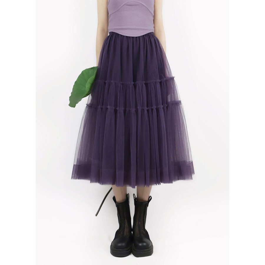 Fairy Pleated A-Line Skirt <6colors>