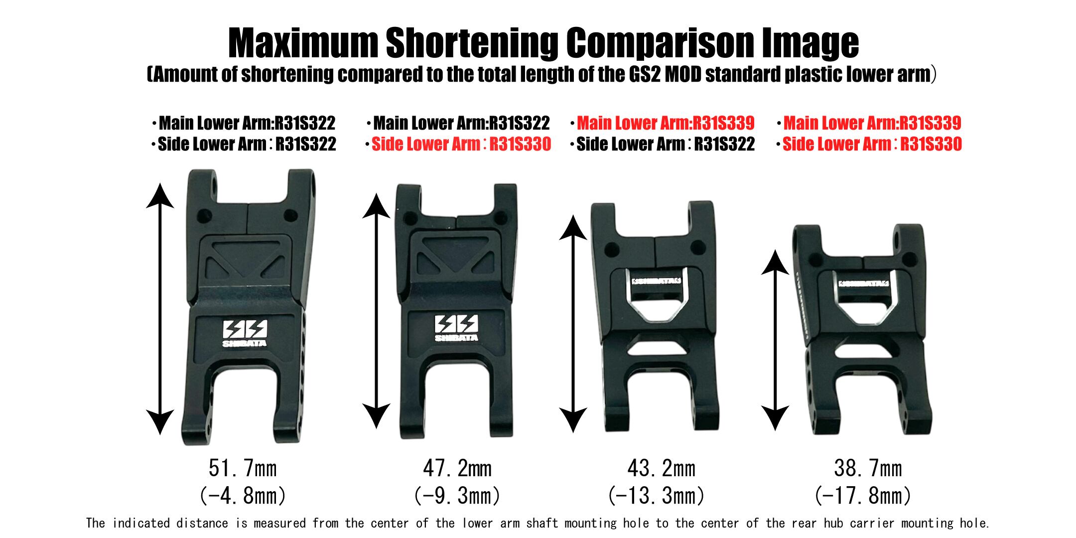 R31S322)アジャスタブルジオメトリーロアアーム(各色) | DR GRK
