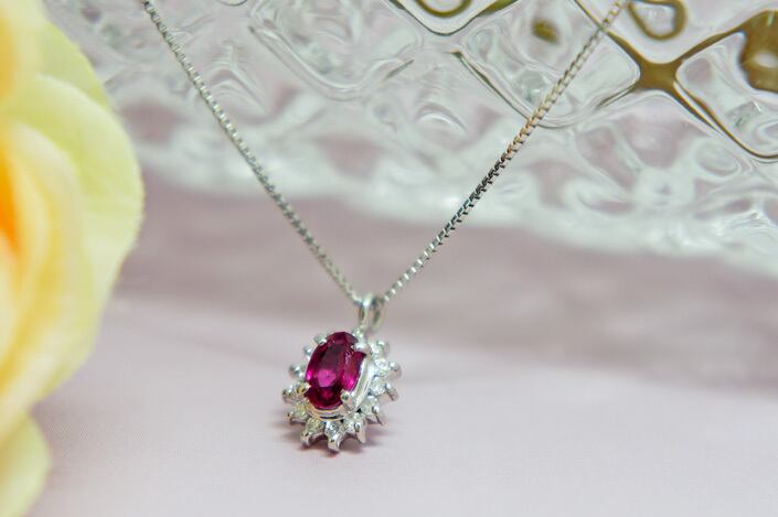 Pt850 Ruby Necklace (ルビー) | HUIT /ユイット