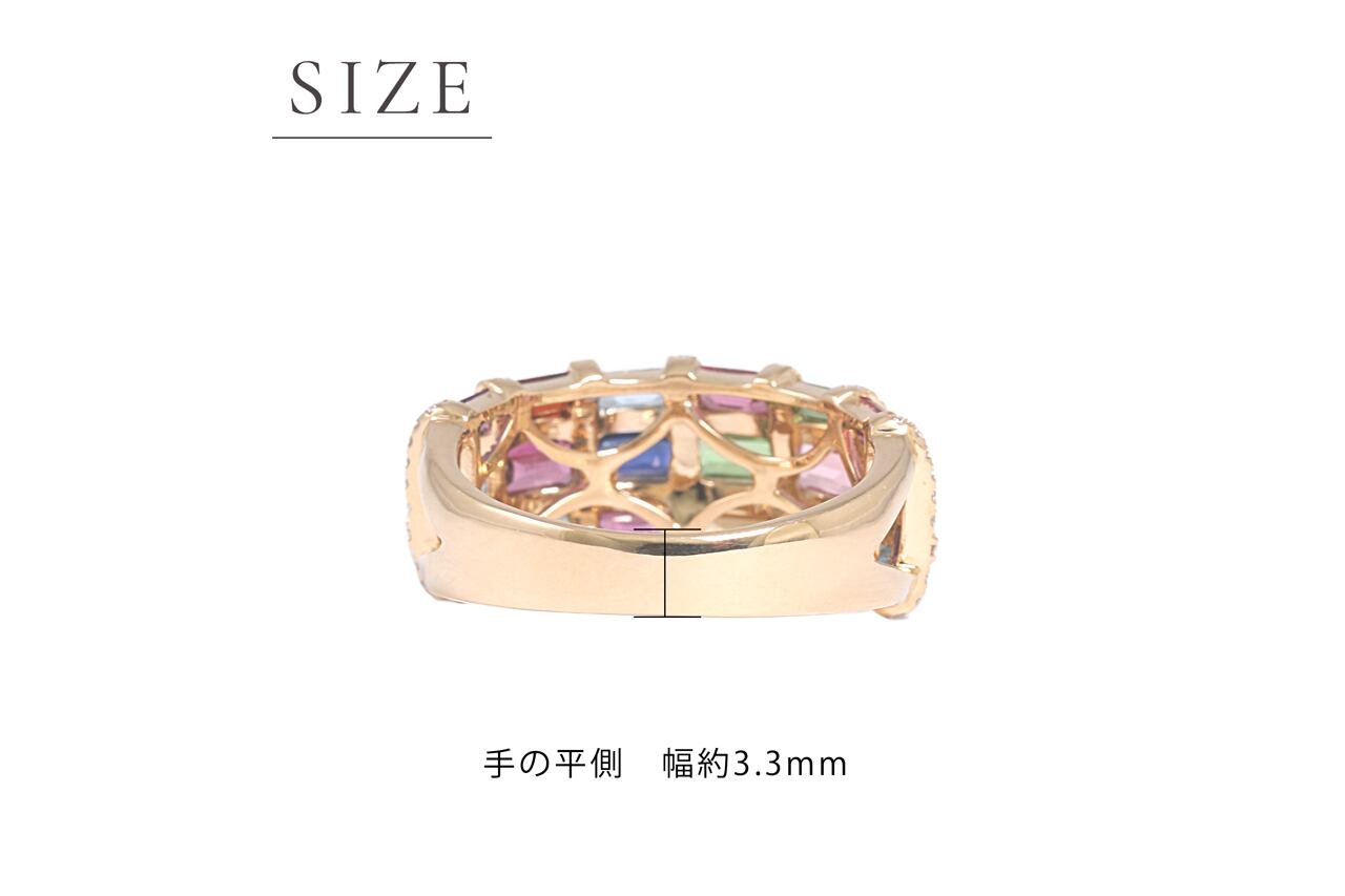 K18天然ロードライトガーネットリングサイズ15.2号鑑別付き18金