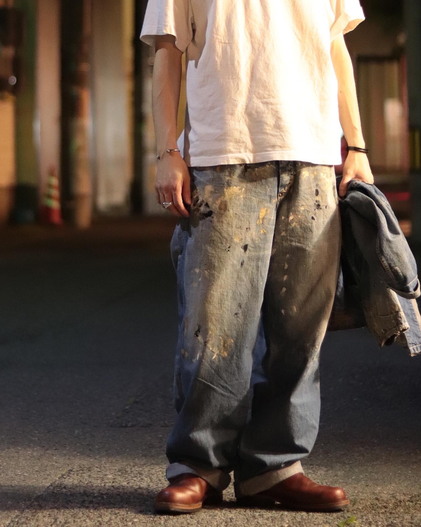 177cm 60kg 1サイズアップで34In着用