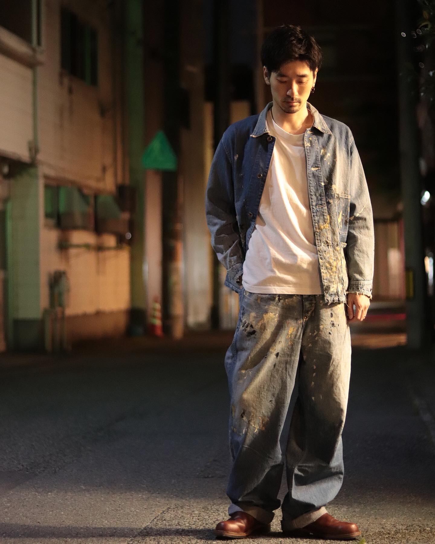 177cm 60kg 1サイズアップで34In着用