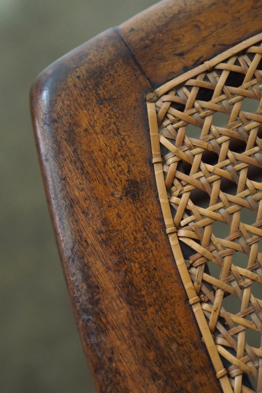 イギリス アンティークラタンチェア-antique rattan chair