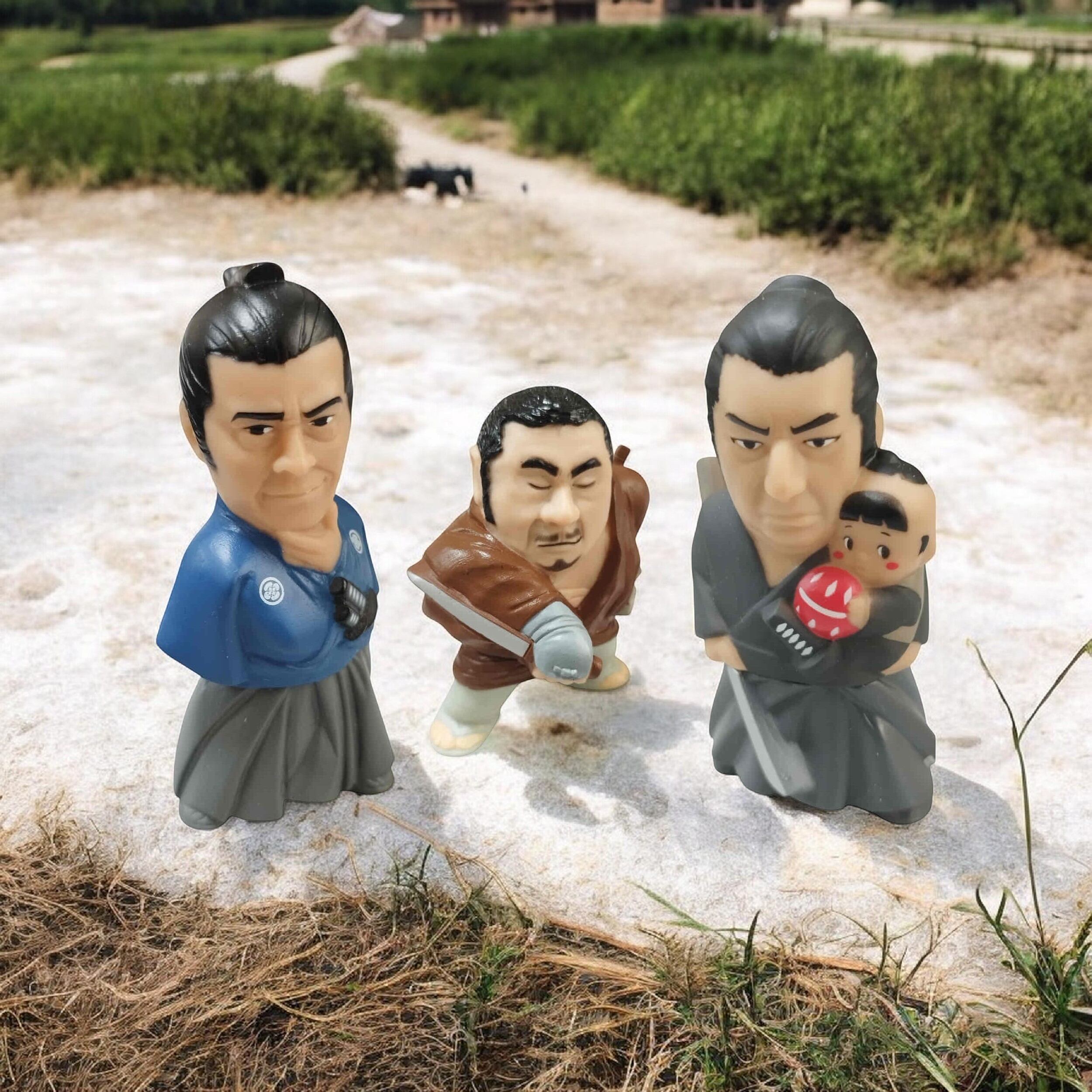 時代劇ヒーロー ミニフィギュア 三船敏郎・勝新太郎・若山富三郎の3体