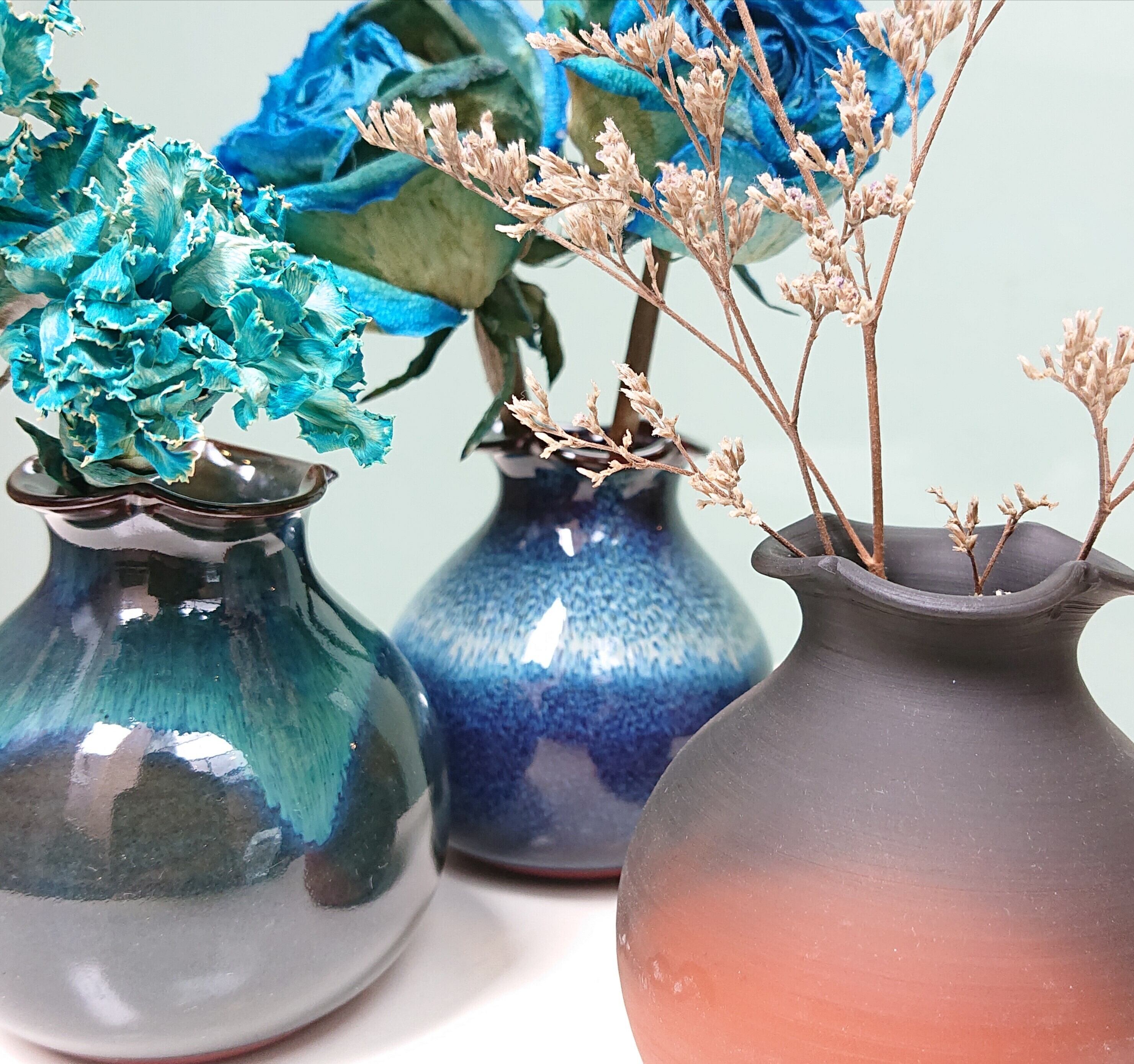 玉堂窯元 無名異焼】ミニ一輪挿し(窯変) | MUKU-AN