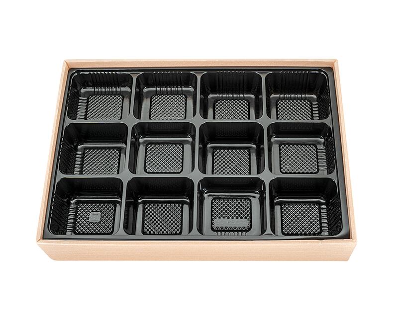 秋田杉90-65/C-2黒/12仕切/蓋付