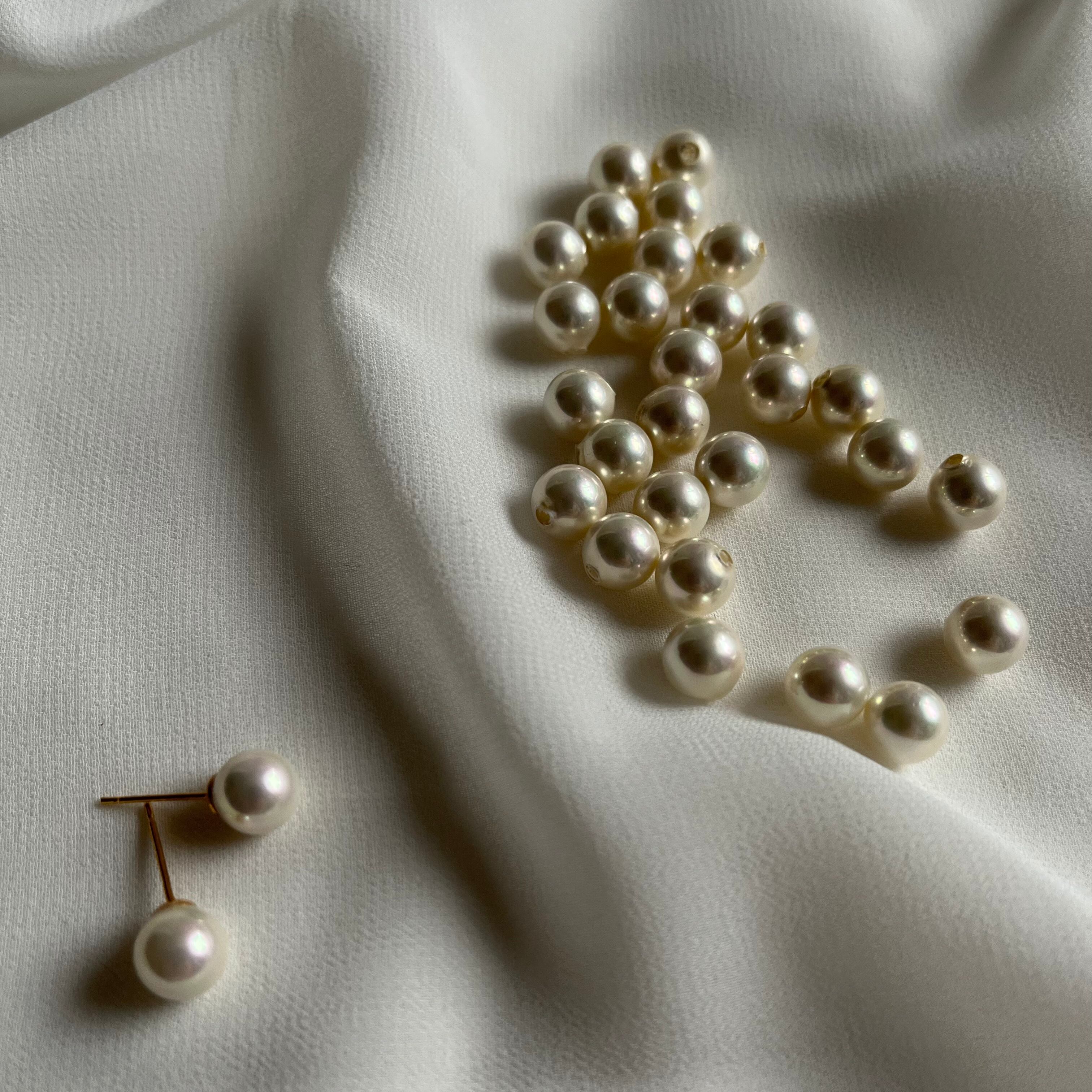 ピアスは貝パールのみでもお使い頂ける2wayタイプ