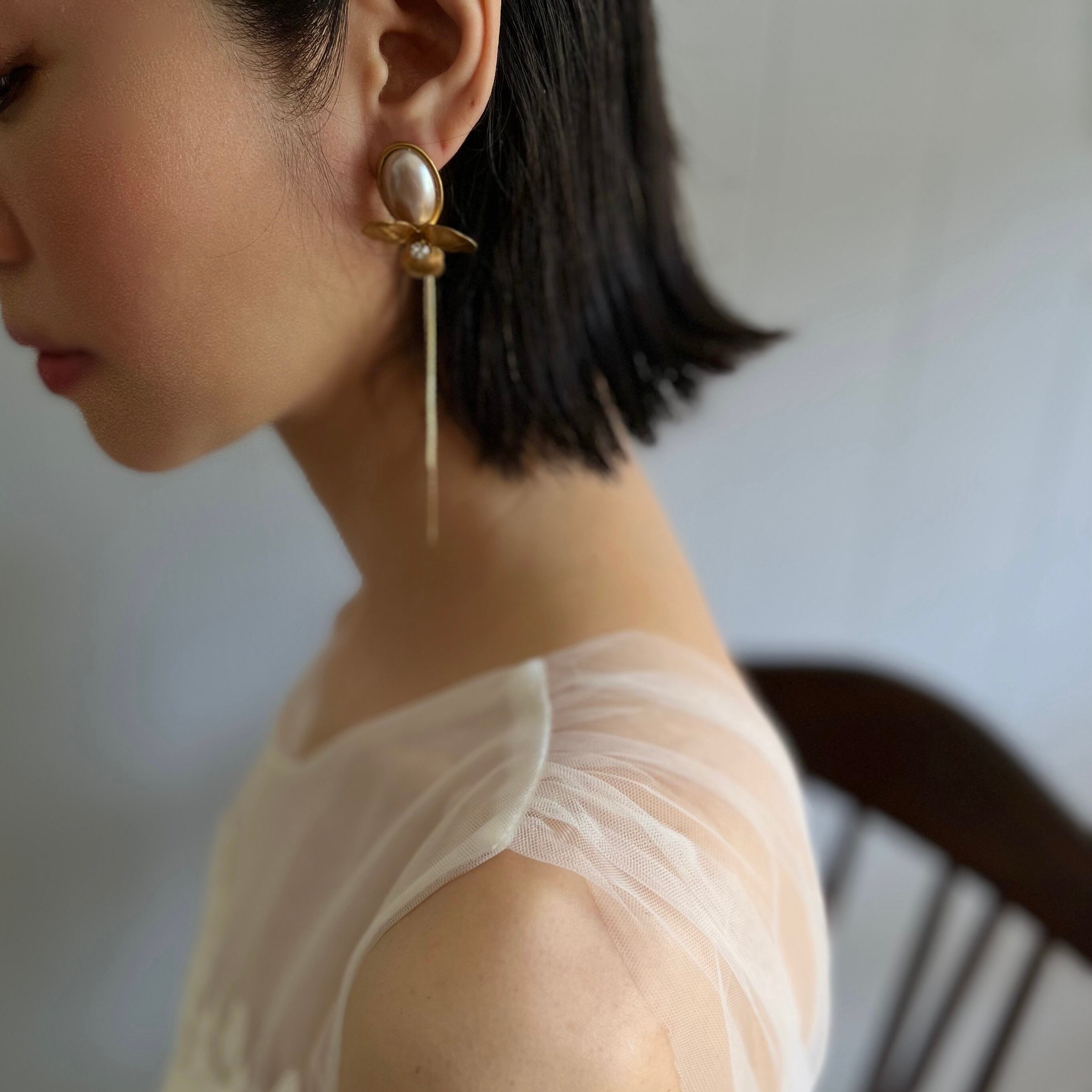 ローズピンクカラー着用