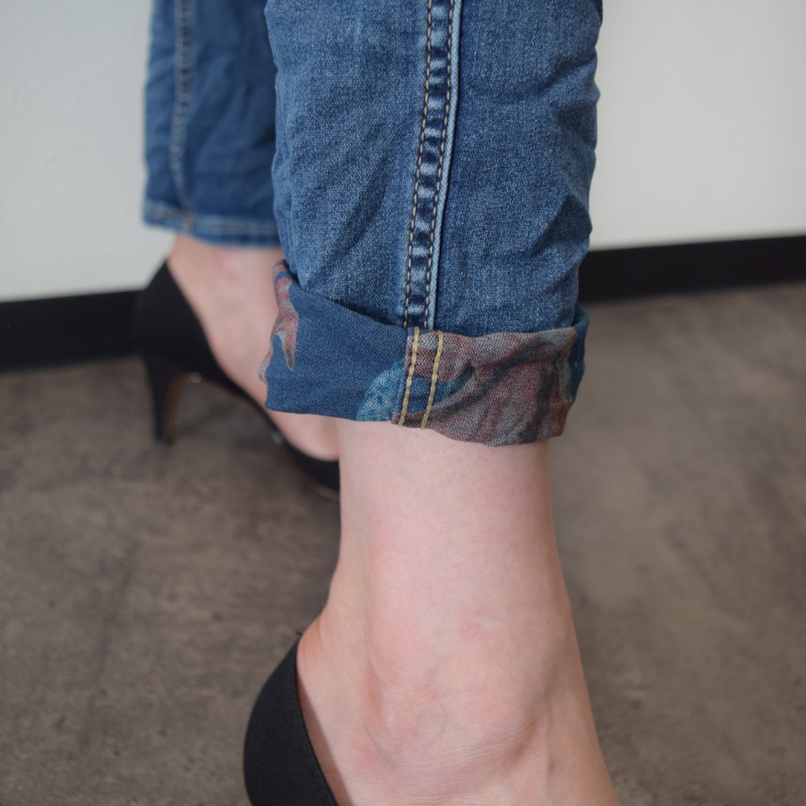 ロールアップで柄をチョイ見せ!