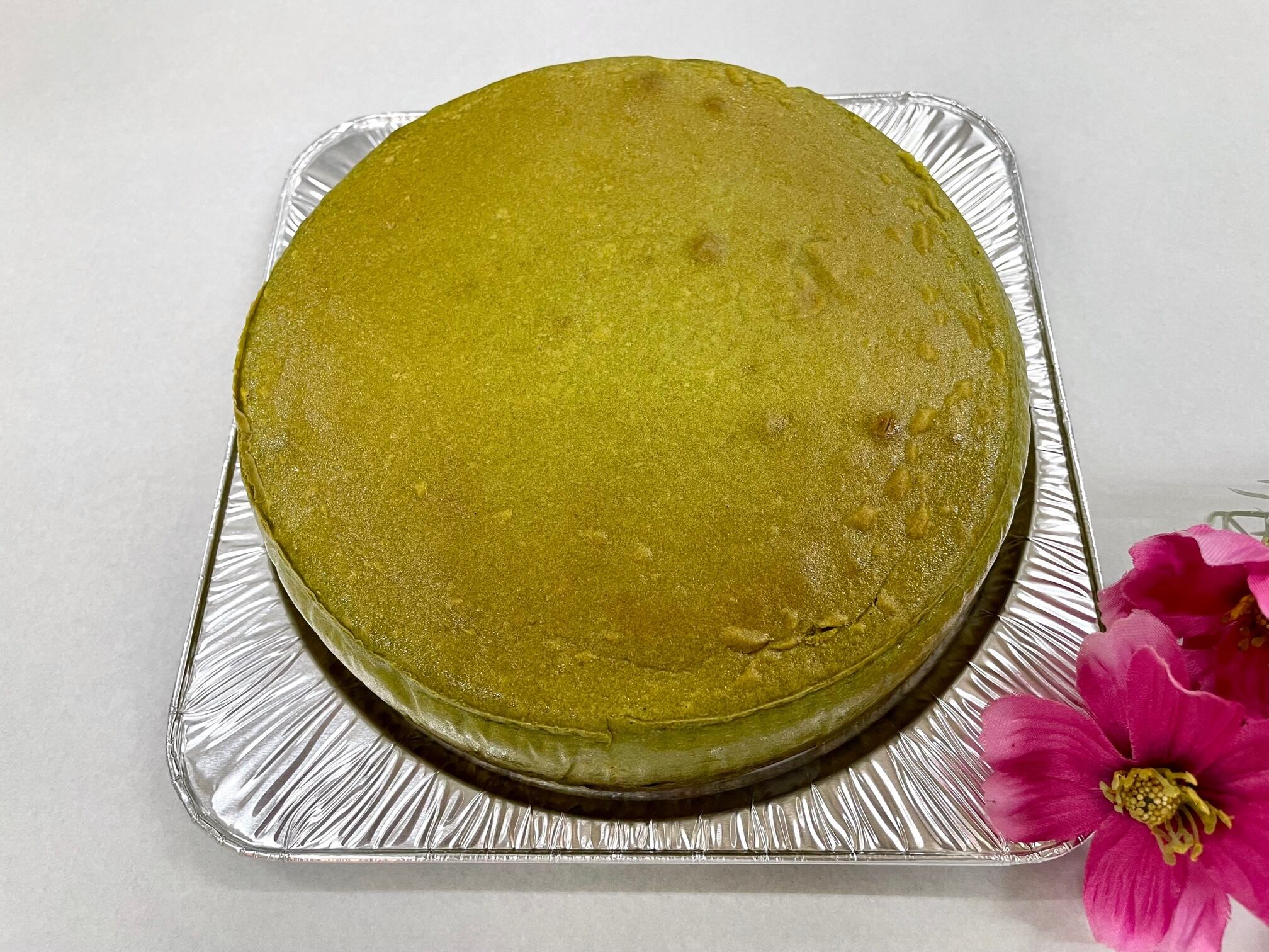 抹茶と小豆のベイクドチーズケーキ