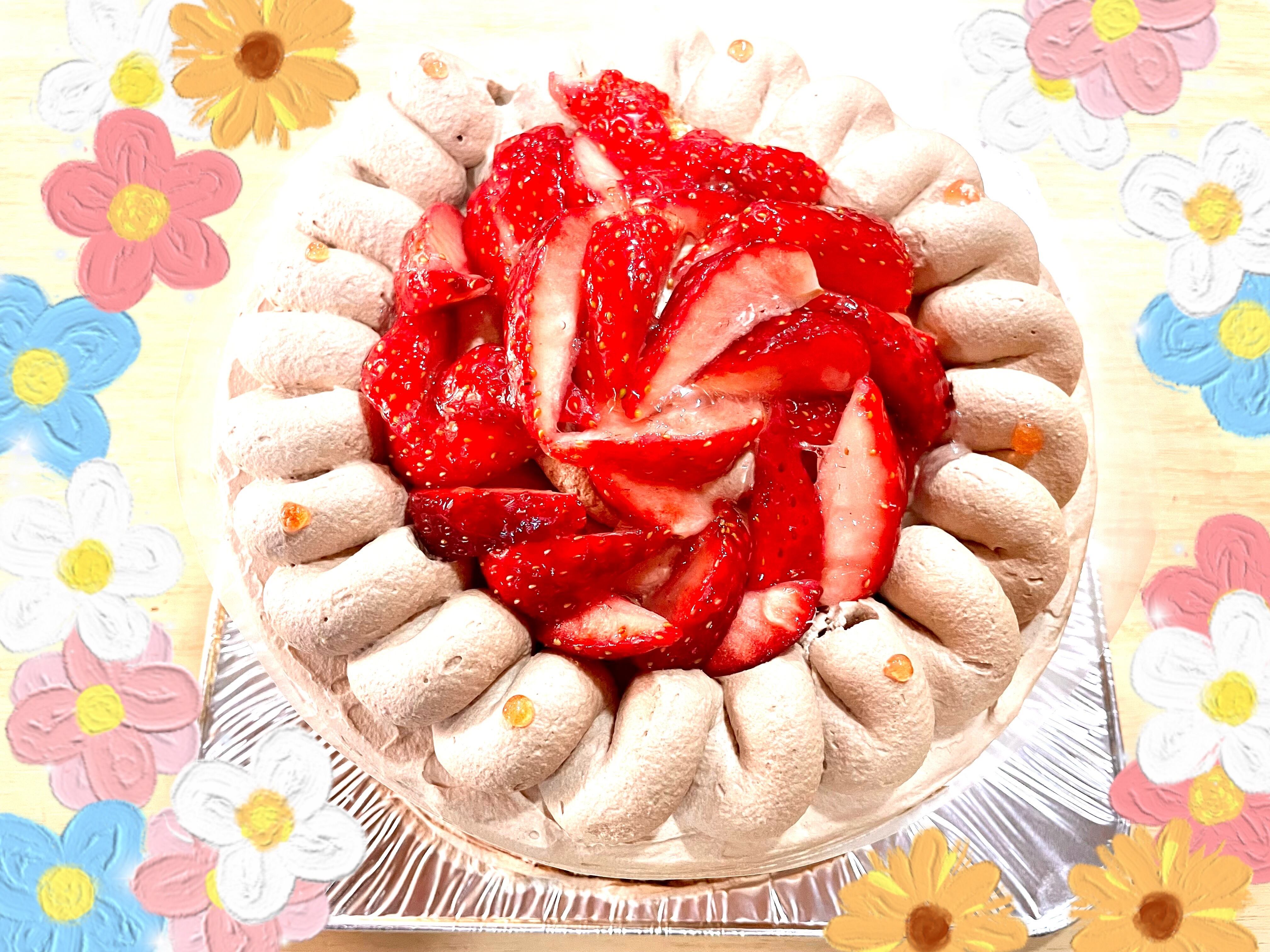 まるでお花みたいな可愛いケーキです