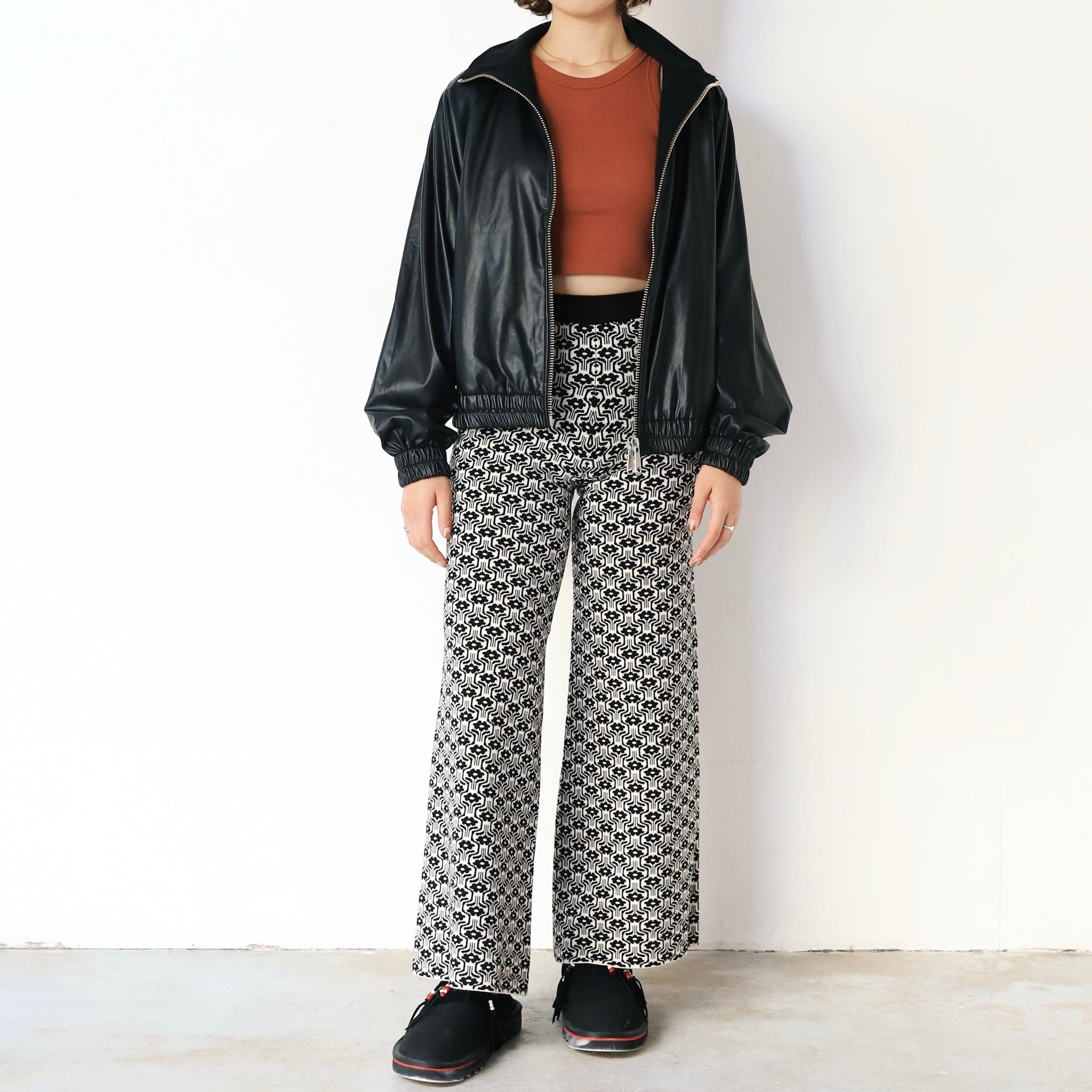 Geometry】Jacquard Knit Baggy Pants/ジャガードニットバギー Geometry】Jacquard Knit Baggy Pants/ジャガードニットバギー