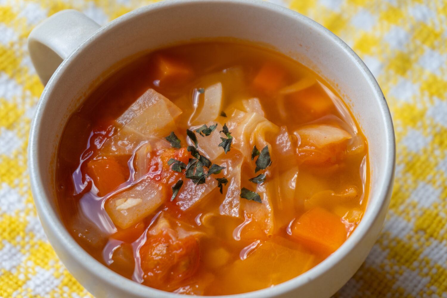 100％PUREトマトケチャップも使ったミネストローネ