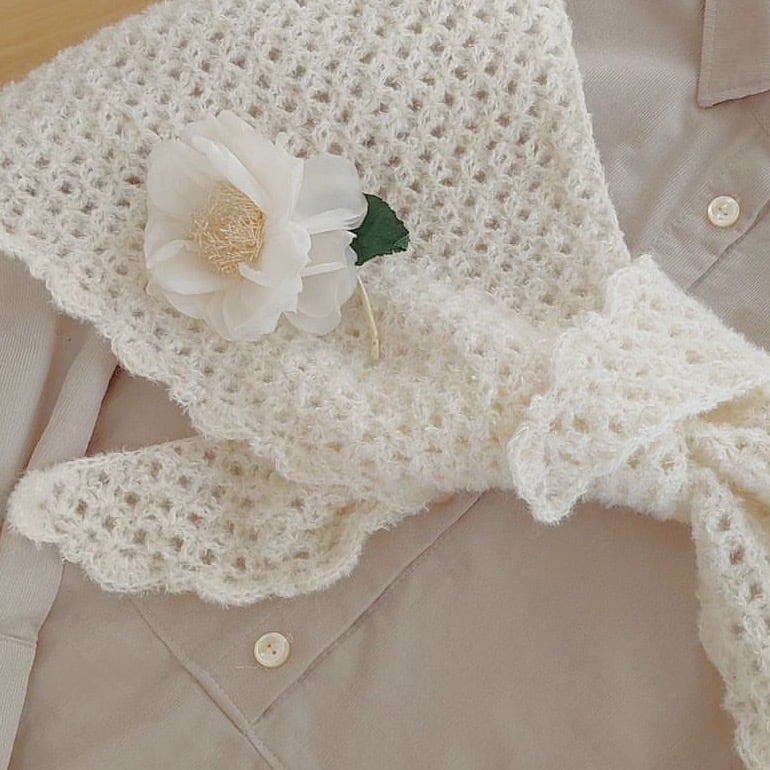 リブレアきなり×エアリー　usagigoyaさん三角ストール