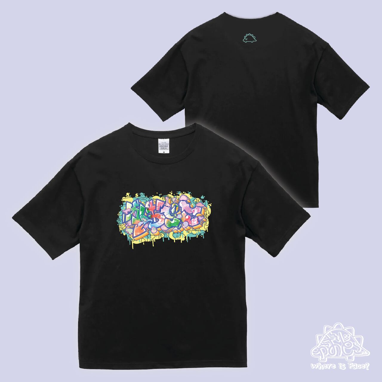 かおどこだいなそーグラフィTEE（ブラック）