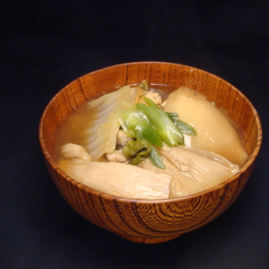 むきたけの味噌汁