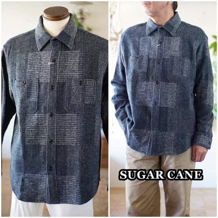 sugarcane シュガーケーン　ワークシャツ　ネルシャツ　29178 M