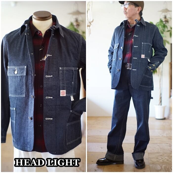 HEADLIGHT ヘッドライト デニムワークコート カバーオール 15464 HEADLIGHT ヘッドライト デニムワークコート カバーオール 15464