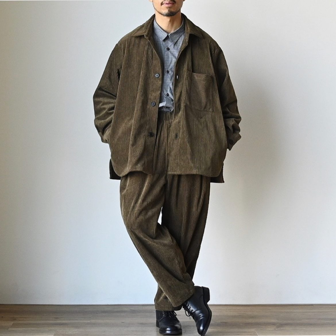 STILL BY HAND】CORDUROY WIDE TAPERED EASY TROUSERS スティルバイ 