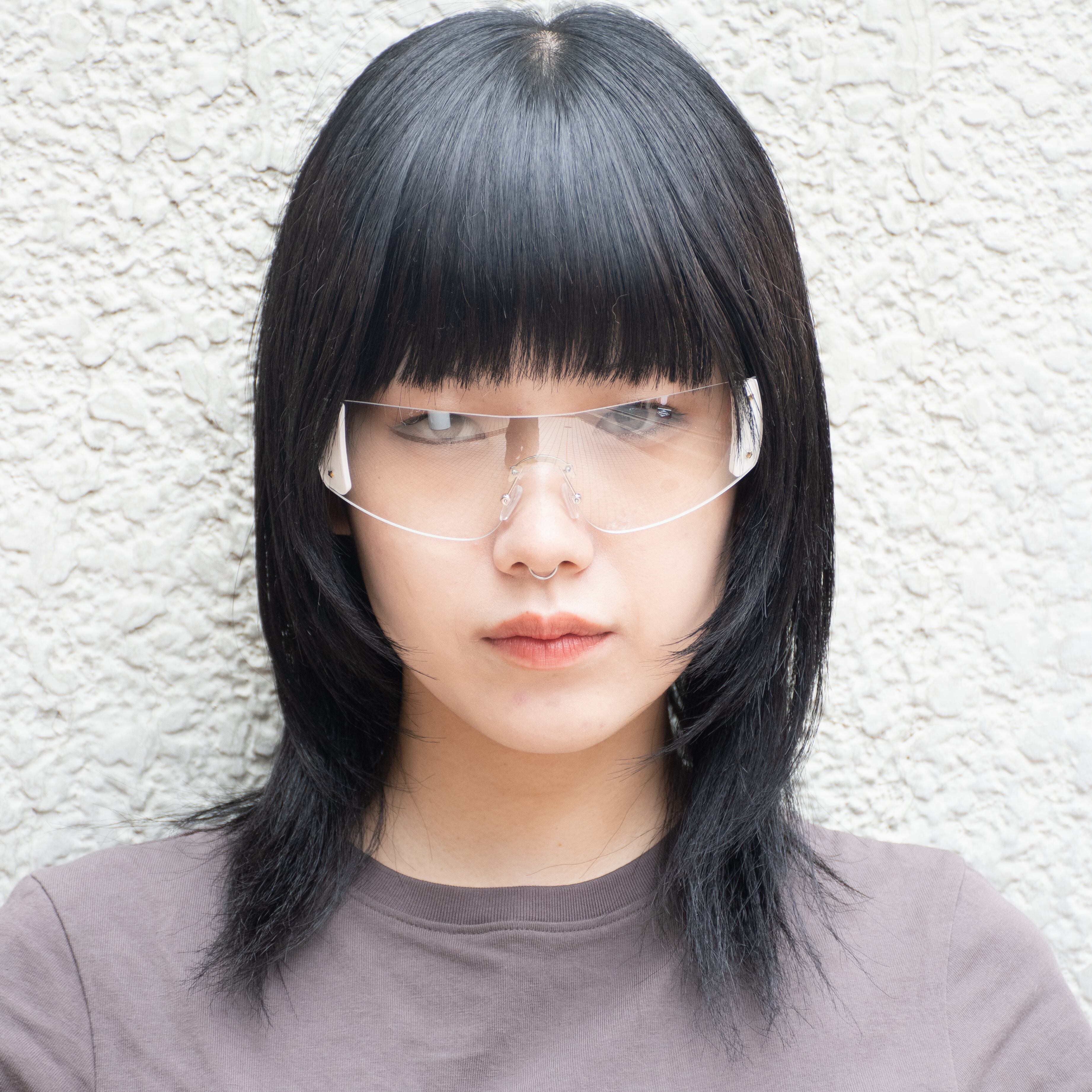 ホワイト×グラデーショングレーレンズ