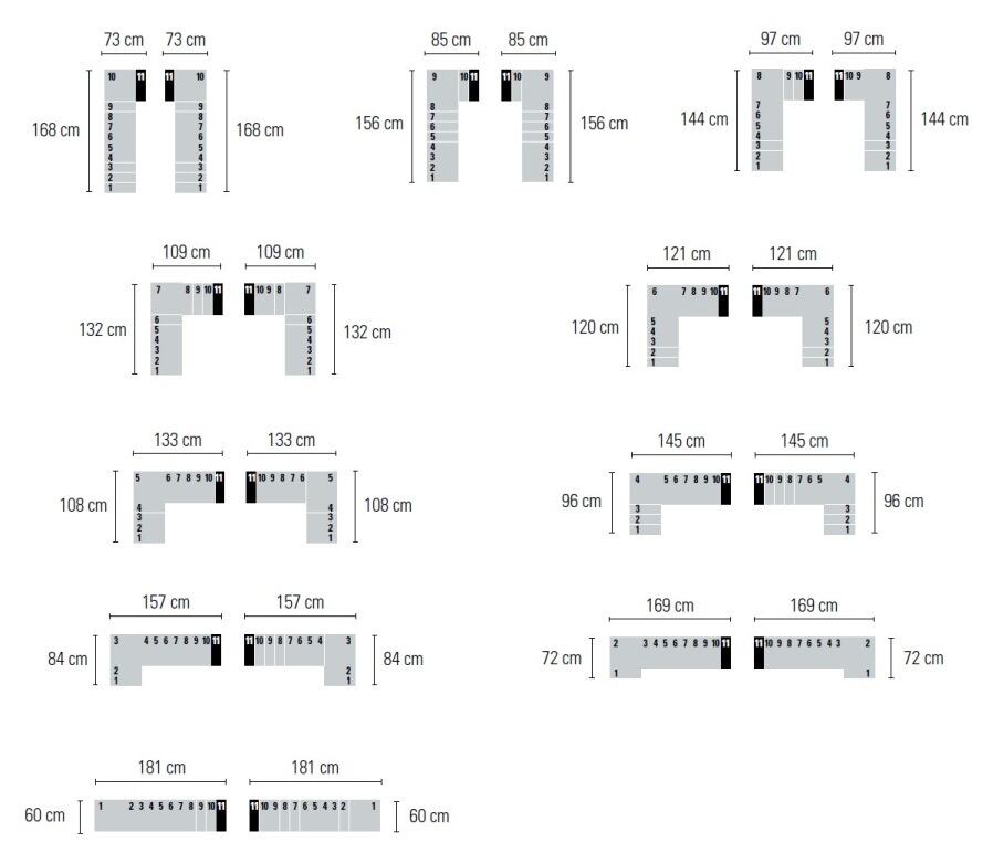 １１段☆標準キット☆（黒い部分が最上段のステップです）