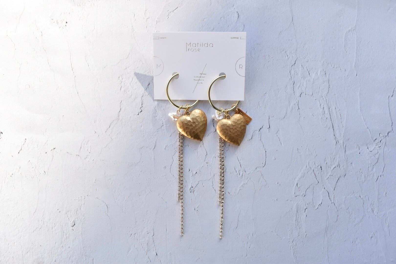 1.vintage heart×fresh water pearl×beads chain