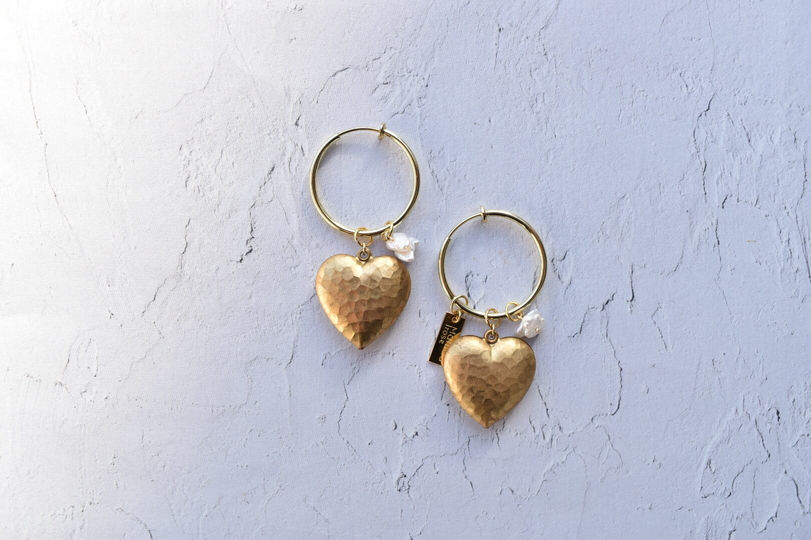 2.vintage heart×fresh water pearl