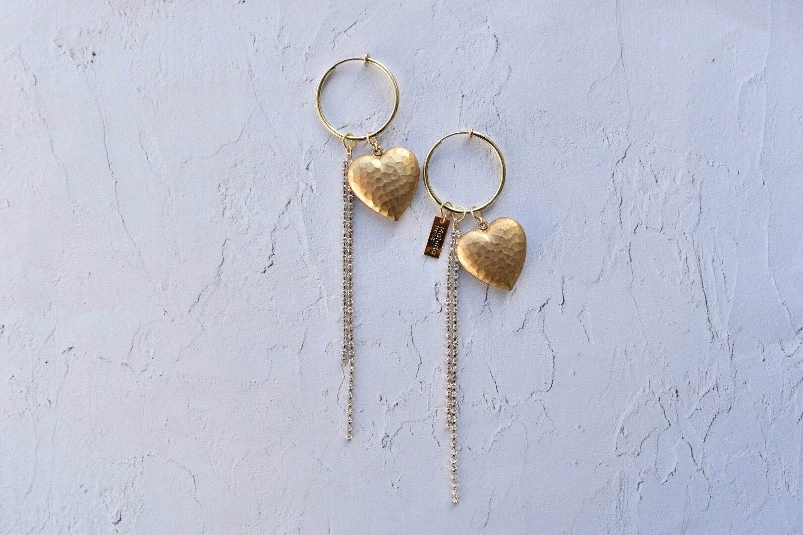 3.vintage heart×beads chain