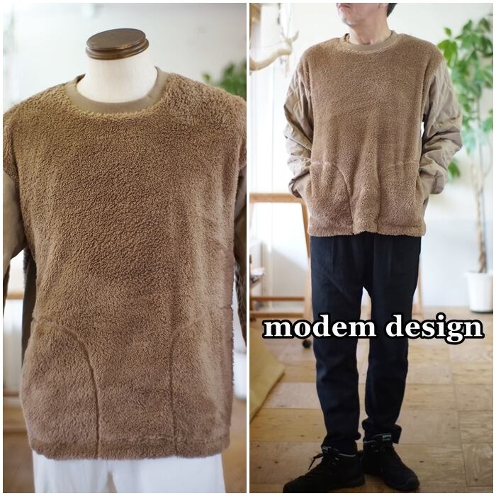 modemdesign モデムデザイン　ボアフリース　キルティング　 L modemdesign モデムデザイン ボアフリース キルティング