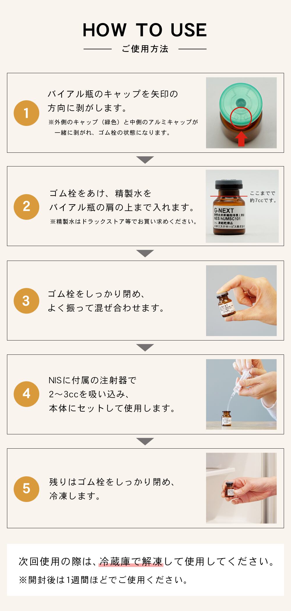 デュアレックス　ヒト幹細胞培養液　臍帯エキス　新品 young cellogy™️ヒト幹細胞培養液10%+ ヴィヴィステムセル7本