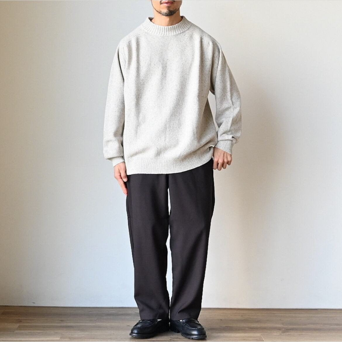 STILL BY HAND】7G WOOL/SILK BOTTLE NECK PULL OVER SWEATER スティル 