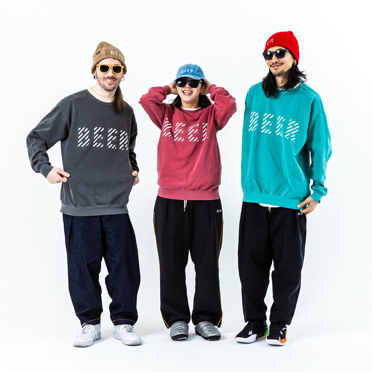 BEER ピグメントスウェット グリーン | BEER