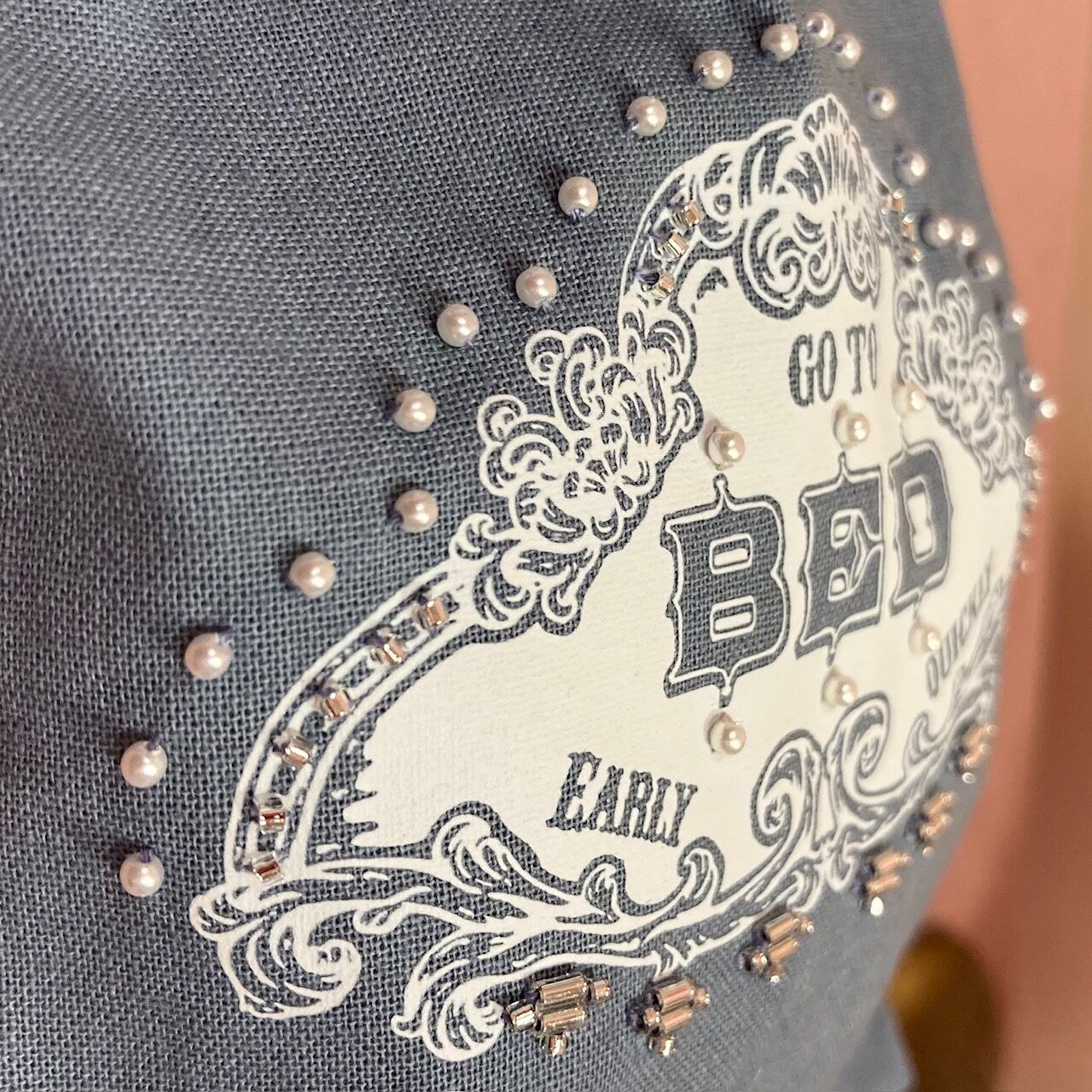 プリント×ビーズって可愛い！